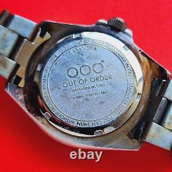 Out Of Order Casanova Watch Damaged In Italy Orange Dial Diver Bracelet Mens