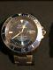 Out of Order (OOO) Blue Bezel Men's Automatic Watch DAMAGED IN ITALY $650 MSRP