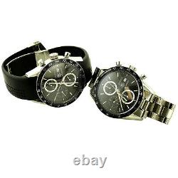 Pair Of Tag Heuer Carrera Cv2010+cv2010-3 Calibre 16 Chrono Watches Parts/repair