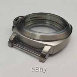 Parnis titanium brushed case 44mm Fit 6497/6498 movement suitable V-2323