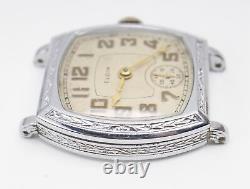 Parts / Repair 1932 Elgin Tonneau Art Deco Watch 7j Grade 482 Mdl 1