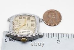 Parts / Repair 1932 Elgin Tonneau Art Deco Watch 7j Grade 482 Mdl 1