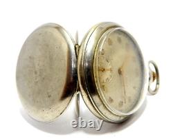 Pocket Watch Chronometre CORGEMONT Dial Textured Steel 50mm To Restore Parts