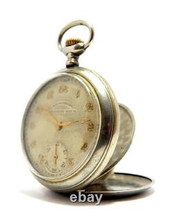 Pocket Watch Chronometre CORGEMONT Dial Textured Steel 50mm To Restore Parts