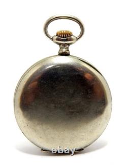 Pocket Watch Chronometre CORGEMONT Dial Textured Steel 50mm To Restore Parts