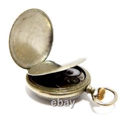 Pocket Watch Chronometre CORGEMONT Dial Textured Steel 50mm To Restore Parts