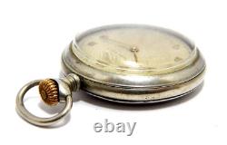 Pocket Watch Chronometre CORGEMONT Dial Textured Steel 50mm To Restore Parts