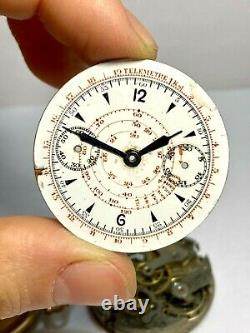 Pocket Watch For Parts Brevet Movement, Dial And Case