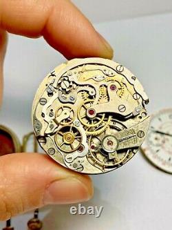 Pocket Watch For Parts Brevet Movement, Dial And Case