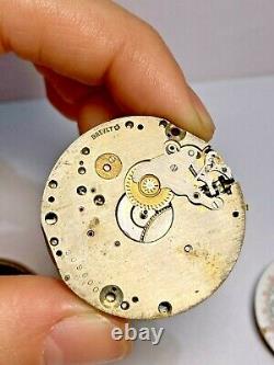 Pocket Watch For Parts Brevet Movement, Dial And Case