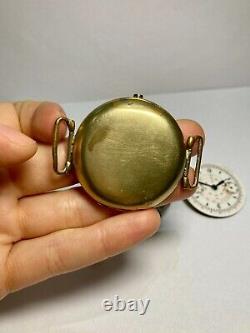 Pocket Watch For Parts Brevet Movement, Dial And Case