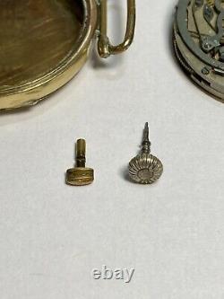 Pocket Watch For Parts Brevet Movement, Dial And Case