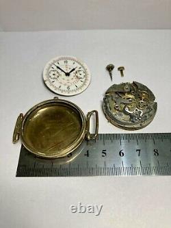 Pocket Watch For Parts Brevet Movement, Dial And Case