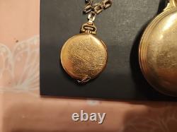 Pocket Watch Lot Vintage Stop Watches Hamilton, Ball, Waltham, Etc AS-IS, Parts