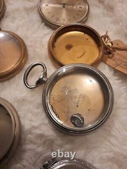Pocket Watch Lot of 20 Various Makes Parts Repair Only AS IS