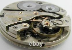 Pocket Watch Movement 16s Waltham 23 j. 6 adj. Vanguard for parts. OF RR dial