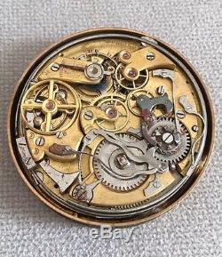 Pocket Watch Quarter Repeater Chronograph Not Working For Parts