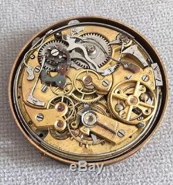 Pocket Watch Quarter Repeater Chronograph Not Working For Parts