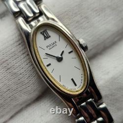 Pulsar V220-6190 Ladies Vintage Silver Tone Quartz Watch FOR PARTS / REPAIR