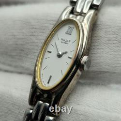 Pulsar V220-6190 Ladies Vintage Silver Tone Quartz Watch FOR PARTS / REPAIR