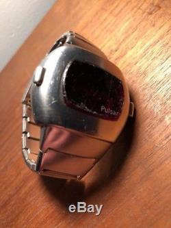 Pulsar model 3013 LED watch and bracelet nonrunning for parts