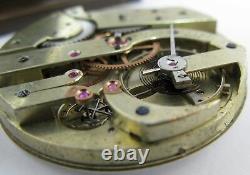 Quality Pocket Watch Movement HC for parts. Diam 45.7 mm Wolf tooth