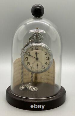 RARE ELGIN 1943 Pocket Watch RUNNING, Grade 594 Model 7 9j 16s with Display Case