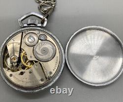 RARE ELGIN 1943 Pocket Watch RUNNING, Grade 594 Model 7 9j 16s with Display Case