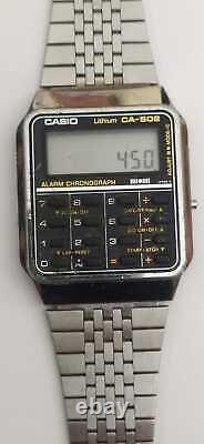 RARE Vintage 1984 Casio CA-502 Digital Calculator Watch Module 437 working