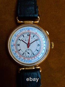 RARE WATCH Chronographe Vintage swiss hand winding trench 40MM 1930 FOR PARTS