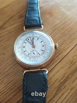 RARE WATCH Chronographe Vintage swiss hand winding trench 40MM 1930 FOR PARTS