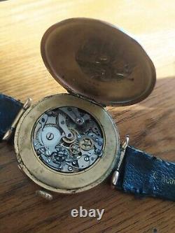 RARE WATCH Chronographe Vintage swiss hand winding trench 40MM 1930 FOR PARTS