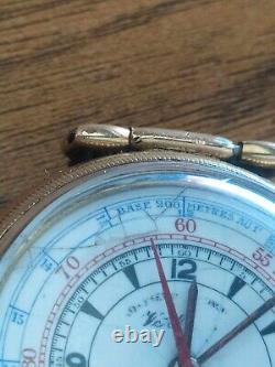 RARE WATCH Chronographe Vintage swiss hand winding trench 40MM 1930 FOR PARTS