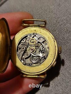 RARE WATCH Chronographe Vintage swiss hand winding trench 40MM 1930 FOR PARTS