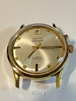 Rare 1960's Giroxa 17j Everlight Watch Early Lighted Dial Project Or Parts Runs