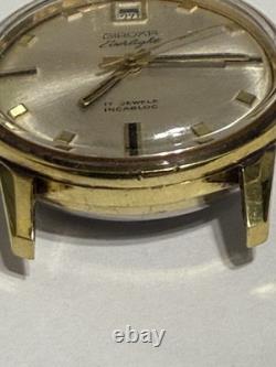 Rare 1960's Giroxa 17j Everlight Watch Early Lighted Dial Project Or Parts Runs