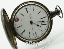 Rare 19th Century Large Chinese Duplex crab leg watch with broken staff 59mm