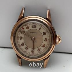 Rare Broken Vintage Movado Caliber 105 Ladies Military Watch 24mm For Parts