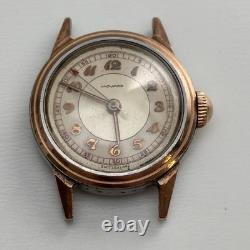Rare Broken Vintage Movado Caliber 105 Ladies Military Watch 24mm For Parts