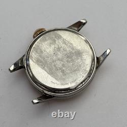 Rare Broken Vintage Movado Caliber 105 Ladies Military Watch 24mm For Parts