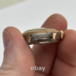 Rare Broken Vintage Movado Caliber 105 Ladies Military Watch 24mm For Parts