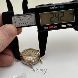 Rare Broken Vintage Movado Caliber 105 Ladies Military Watch 24mm For Parts