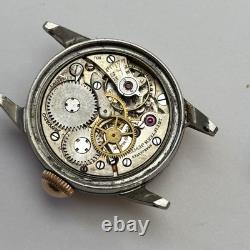 Rare Broken Vintage Movado Caliber 105 Ladies Military Watch 24mm For Parts