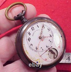 Rare Erotic Swiss Brevet 24792 Risque 8 Photographs Pocket Watch For Repairs