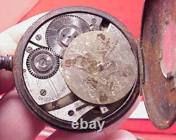 Rare Erotic Swiss Brevet 24792 Risque 8 Photographs Pocket Watch For Repairs