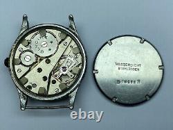 Rare German Military Watch GLYCINE D 88488 H, 1940s Wehrmacht for PARTS / REPAIR