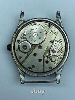 Rare German Military Watch GLYCINE D 88488 H, 1940s Wehrmacht for PARTS / REPAIR