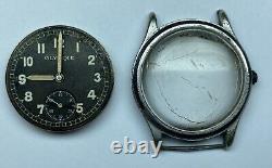 Rare German Military Watch GLYCINE D 88488 H, 1940s Wehrmacht for PARTS / REPAIR