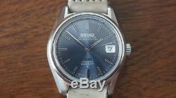 Rare King Seiko Chronometer 5625-7040T Stainless Steel 36mm blue grey dial 1971