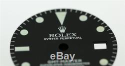 Rare! NOS! Original Men's Rolex GMT-MASTER Matt Black 1675 Service Dial S/S #D16